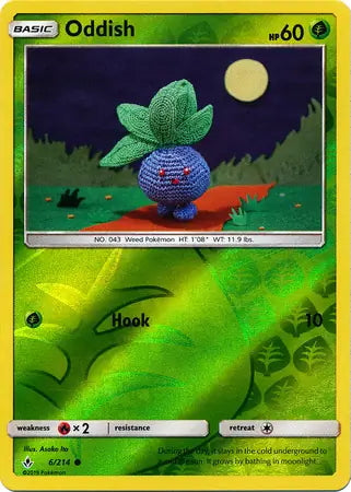 Unbroken Bonds Oddish #6/214 reverse holo